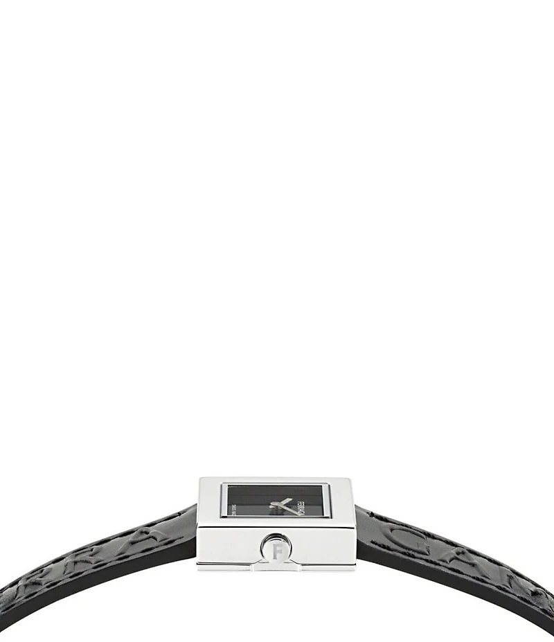 Salvatore Ferragamo Women's Ferragamo Portrait Analog Black Leather Strap Watch