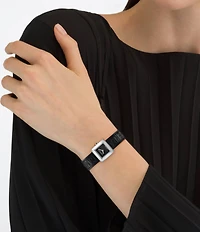 Salvatore Ferragamo Women's Ferragamo Portrait Analog Black Leather Strap Watch