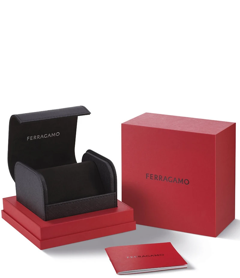 Salvatore Ferragamo Women's Ferragamo Portrait Analog Burgundy Leather Strap Watch