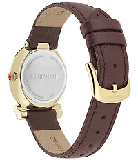 Salvatore Ferragamo Women's Gancini Twisted Quartz Analog Gold Tone Stainless Steel Bracelet Watch