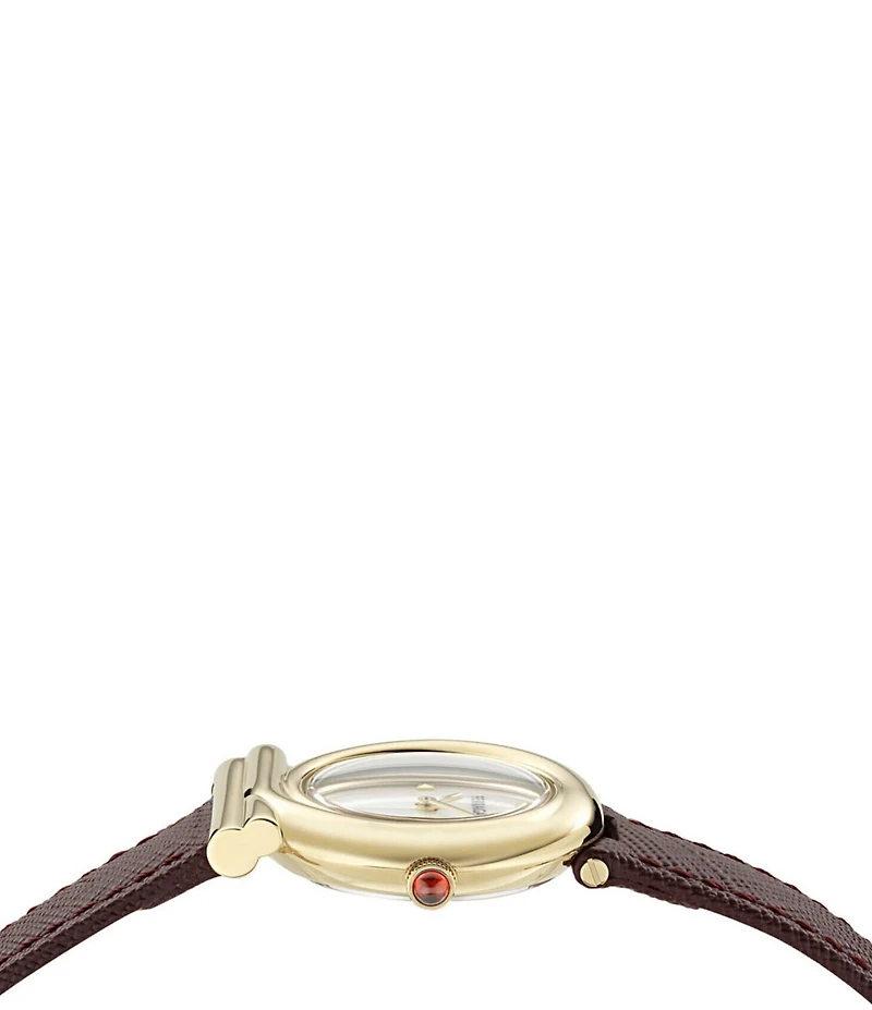 Salvatore Ferragamo Women's Gancini Twisted Quartz Analog Gold Tone Stainless Steel Bracelet Watch