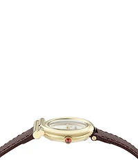 Salvatore Ferragamo Women's Gancini Twisted Quartz Analog Gold Tone Stainless Steel Bracelet Watch