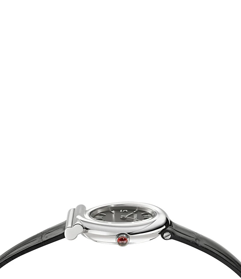 Salvatore Ferragamo Women's Gancini Twisted Quartz Analog Leather Strap Watch