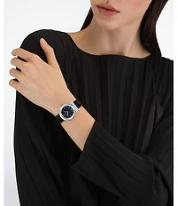 Salvatore Ferragamo Women's Gancini Twisted Quartz Analog Leather Strap Watch