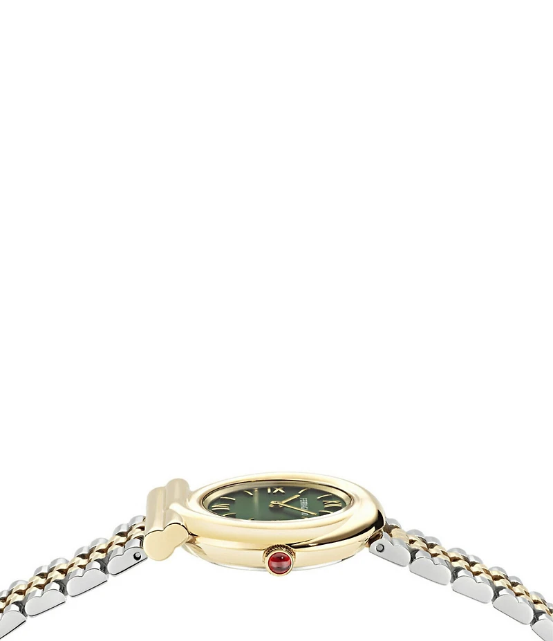 Salvatore Ferragamo Women's Gancini Twisted Quartz Analog Two Tone Stainless Steel Bracelet Watch