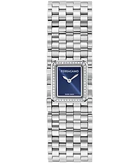 Salvatore Ferragamo Women's Ferragamo Entrelace Crystal Quartz Analog Stainless Steel Bracelet Watch