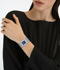 Salvatore Ferragamo Women's Ferragamo Entrelace Crystal Quartz Analog Stainless Steel Bracelet Watch