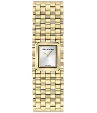 Salvatore Ferragamo Women's Ferragamo Entrelace Quartz Analog Gold Tone Stainless Steel Bracelet Watch