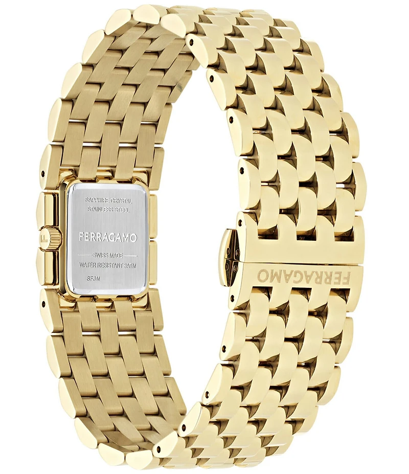 Salvatore Ferragamo Women's Ferragamo Entrelace Quartz Analog Gold Tone Stainless Steel Bracelet Watch