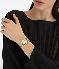 Salvatore Ferragamo Women's Ferragamo Entrelace Quartz Analog Gold Tone Stainless Steel Bracelet Watch
