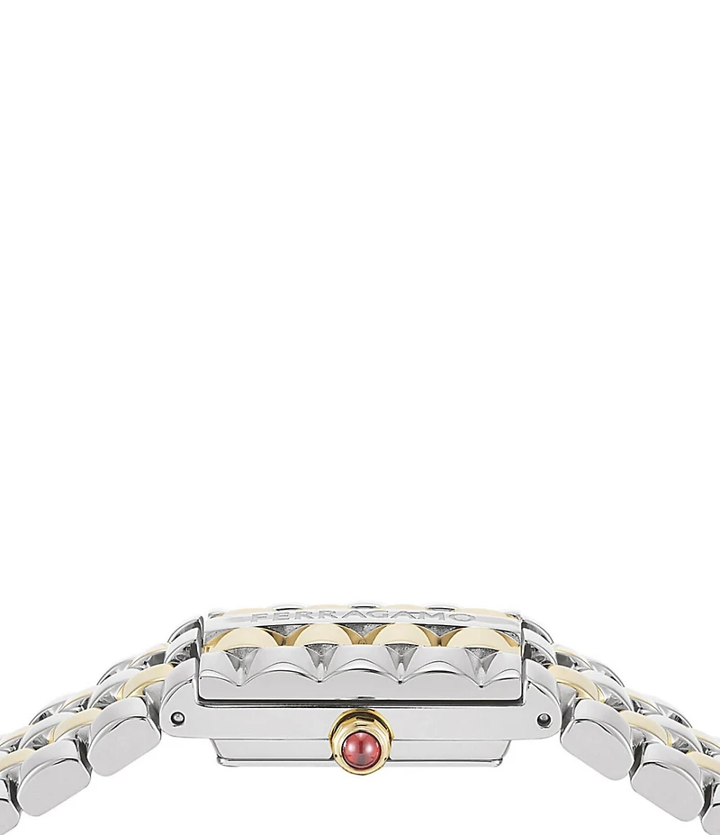 Salvatore Ferragamo Women's Secret Quartz Analog Two Tone Stainless Steel Bracelet Watch