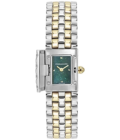 Salvatore Ferragamo Women's Secret Quartz Analog Two Tone Stainless Steel Bracelet Watch