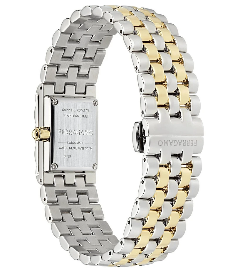 Salvatore Ferragamo Women's Secret Quartz Analog Two Tone Stainless Steel Bracelet Watch