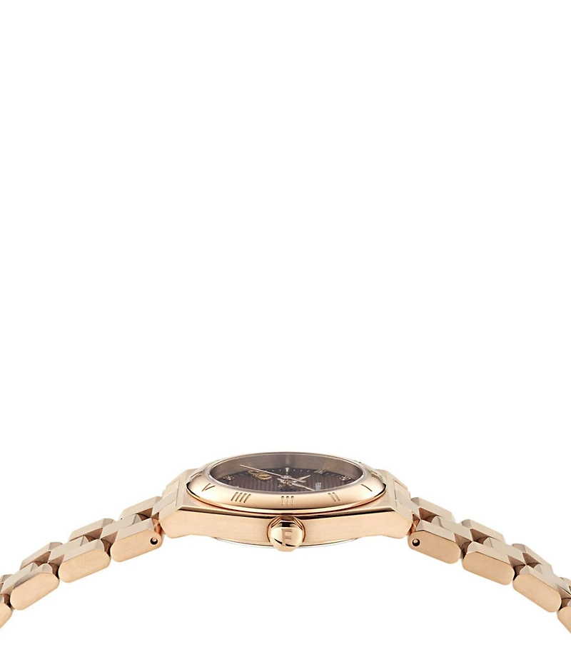 Salvatore Ferragamo Women's Vega Upper East Quartz Analog Rose Gold Tone Stainless Steel Bracelet Watch