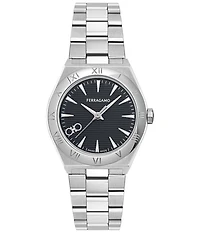 Salvatore Ferragamo Women's Vega Upper East Quartz Analog Stainless Steel Bracelet Watch