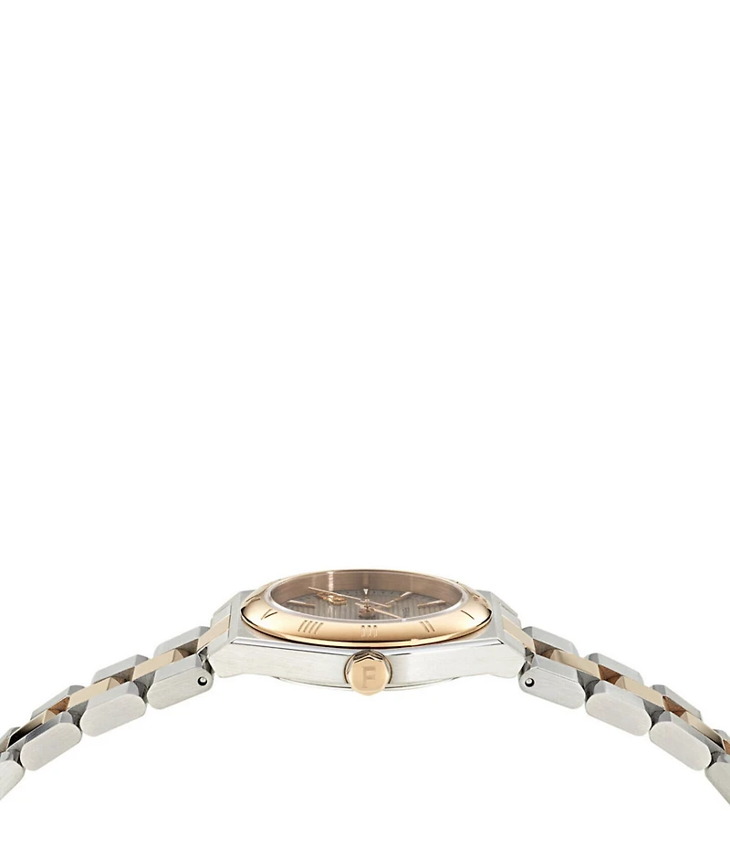 Salvatore Ferragamo Women's Vega Upper East Quartz Analog Two Tone Stainless Steel Bracelet Watch