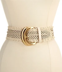 Sam Edelman 2.5#double; Woven Braided Wide Belt