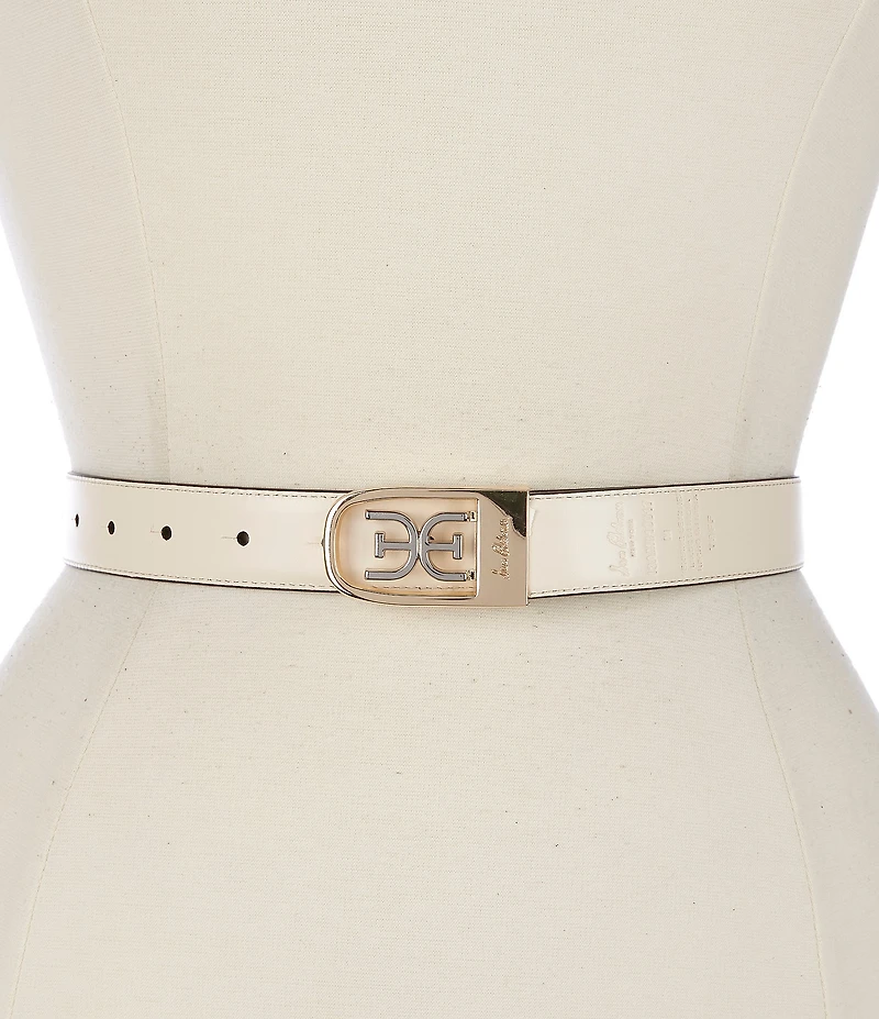 Sam Edelman 25mm Logo Clasp Reversible Belt