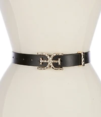 Sam Edelman 30mm Reversible Hammered Buckle Loop Belt