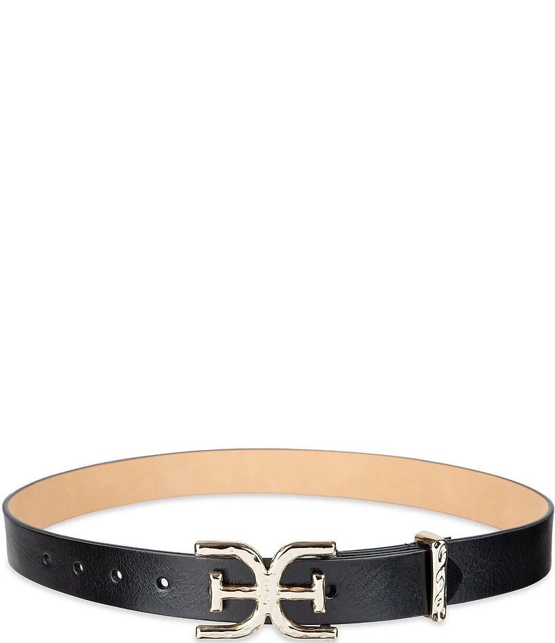Sam Edelman 30mm Reversible Hammered Buckle Loop Belt