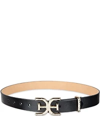 Sam Edelman 30mm Reversible Hammered Buckle Loop Belt