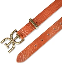 Sam Edelman 30mm Reversible Hammered Buckle Loop Belt