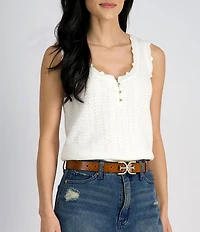 Sam Edelman 30mm Reversible Hammered Buckle Loop Belt
