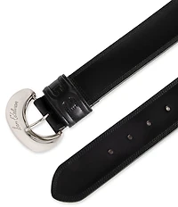 Sam Edelman 45mm Leather Organic Oversized Buckle Wide Belt