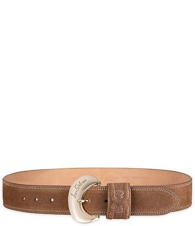 Sam Edelman 45mm Suede Organic Oversized Buckle Wide Belt