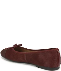 Sam Edelman Alie Cap Toe Calf Hair Bow Ballet Flats