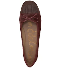 Sam Edelman Alie Cap Toe Calf Hair Bow Ballet Flats