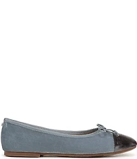 Sam Edelman Alie Cap Toe Velvet Bow Ballet Flats