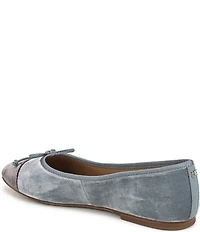 Sam Edelman Alie Cap Toe Velvet Bow Ballet Flats