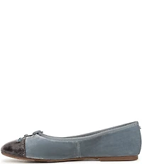 Sam Edelman Alie Cap Toe Velvet Bow Ballet Flats