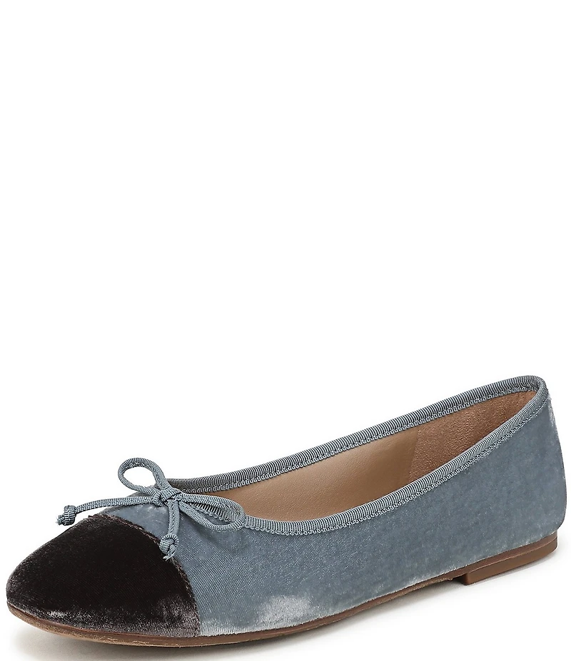 Sam Edelman Alie Cap Toe Velvet Bow Ballet Flats