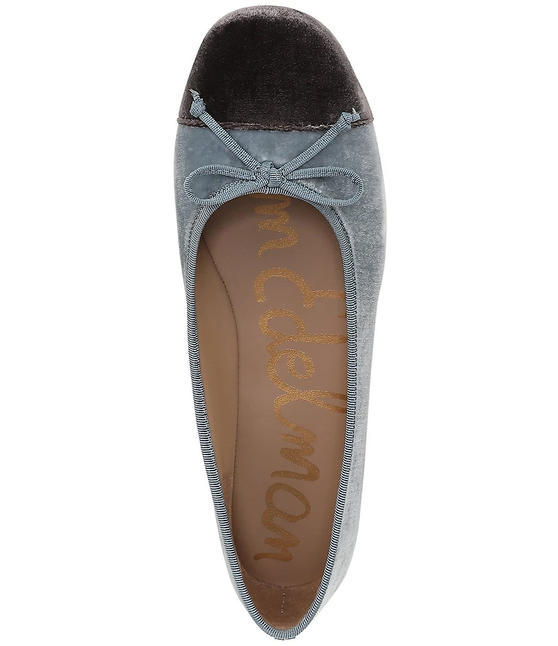 Sam Edelman Alie Cap Toe Velvet Bow Ballet Flats