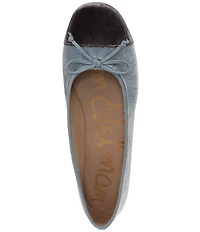 Sam Edelman Alie Cap Toe Velvet Bow Ballet Flats