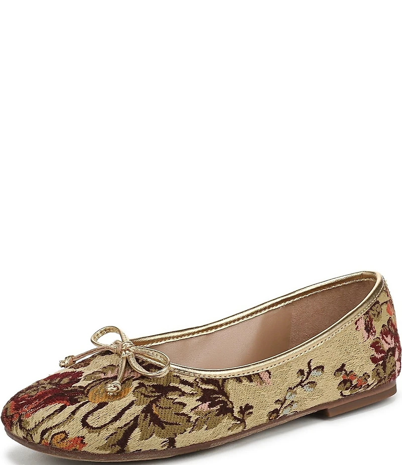 Sam Edelman Alie Floral Fabric Bow Detail Ballet Flats