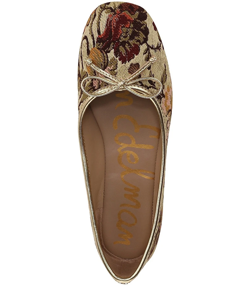 Sam Edelman Alie Floral Fabric Bow Detail Ballet Flats