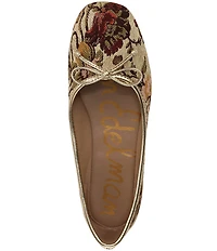 Sam Edelman Alie Floral Fabric Bow Detail Ballet Flats