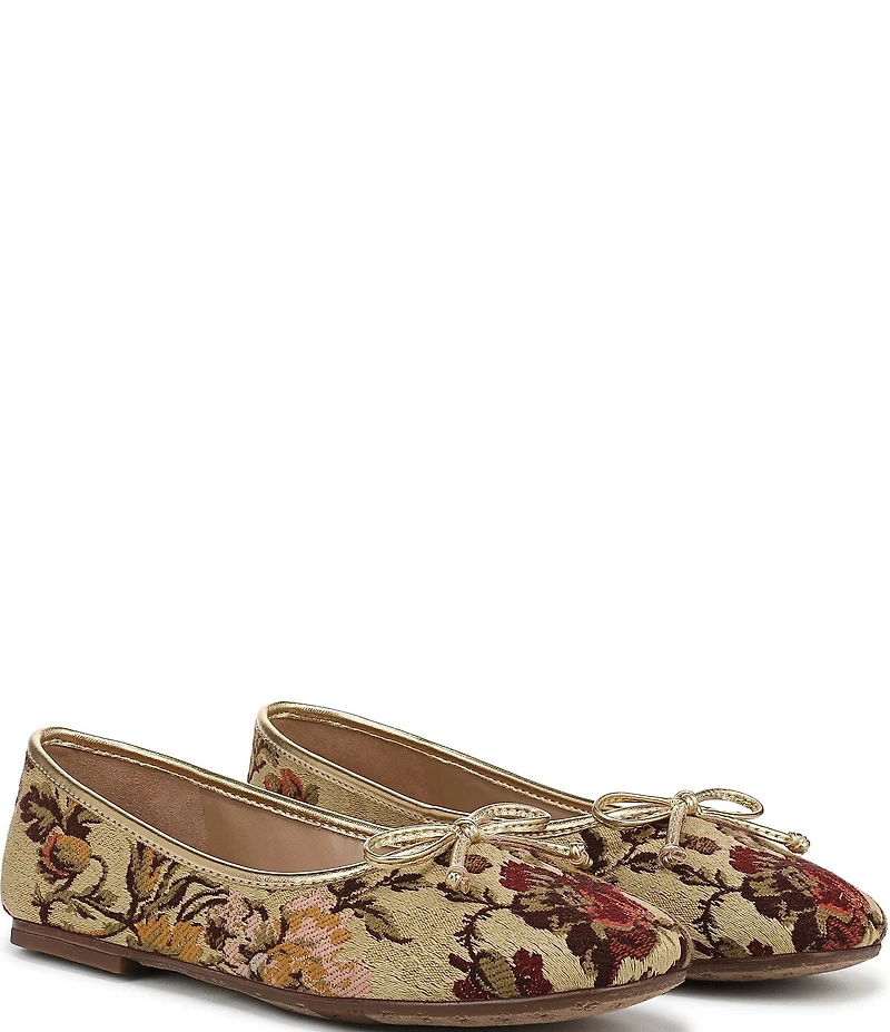 Sam Edelman Alie Floral Fabric Bow Detail Ballet Flats