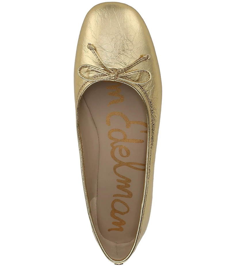 Sam Edelman Alie Leather Bow Detail Ballet Flats