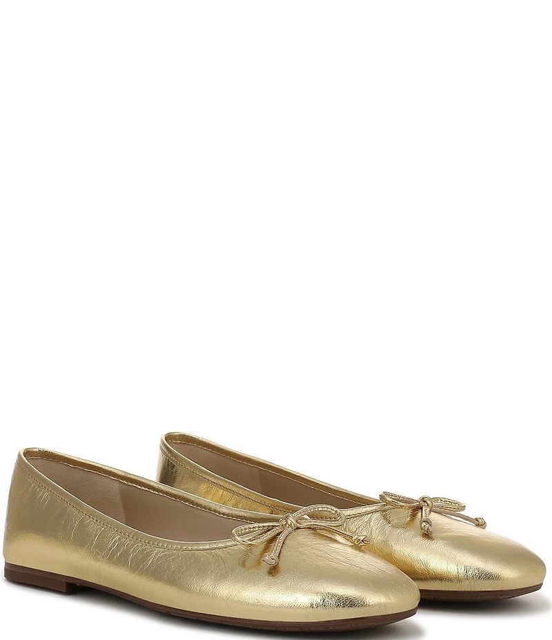 Sam Edelman Alie Leather Bow Detail Ballet Flats