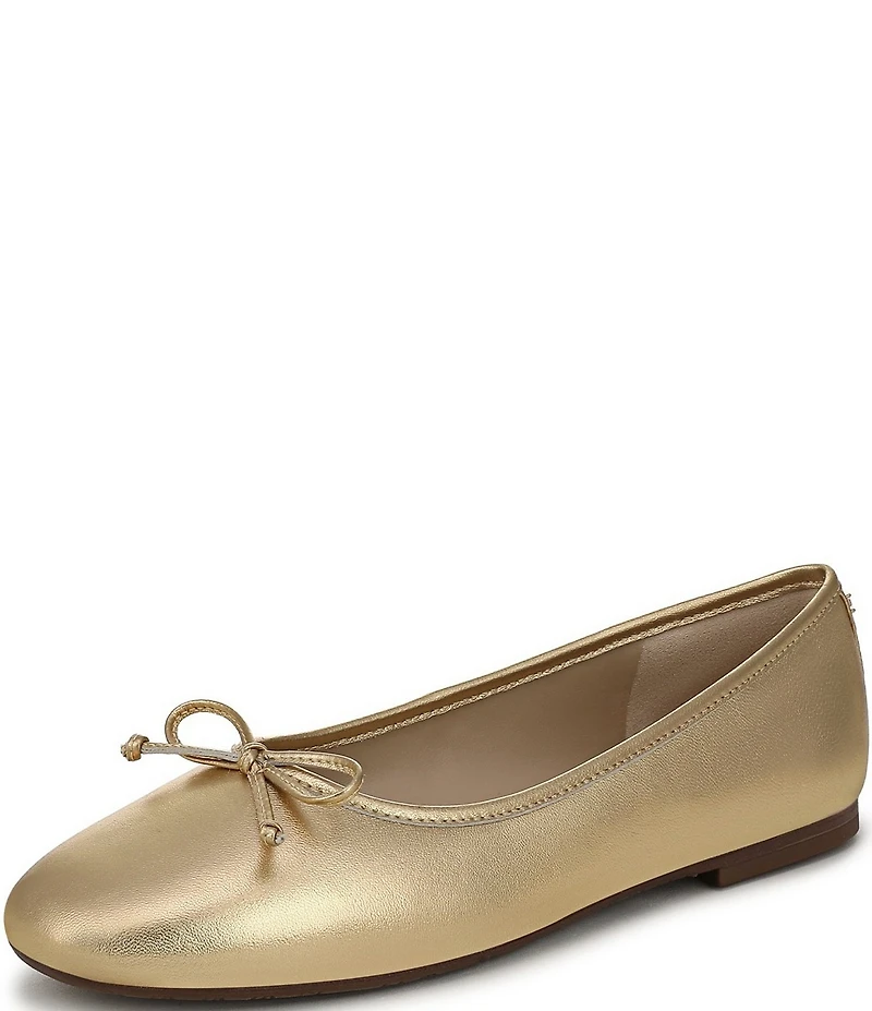 Sam Edelman Alie Leather Bow Detail Ballet Flats