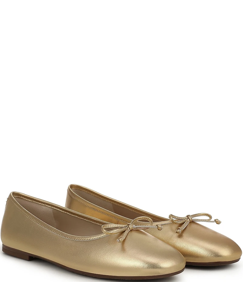 Sam Edelman Alie Leather Bow Detail Ballet Flats