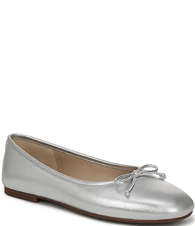 Sam Edelman Alie Leather Bow Detail Ballet Flats