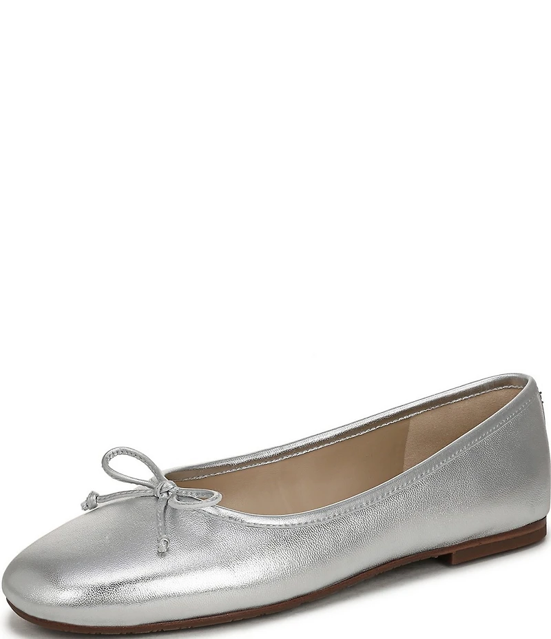 Sam Edelman Alie Leather Bow Detail Ballet Flats