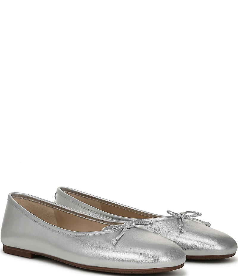 Sam Edelman Alie Leather Bow Detail Ballet Flats
