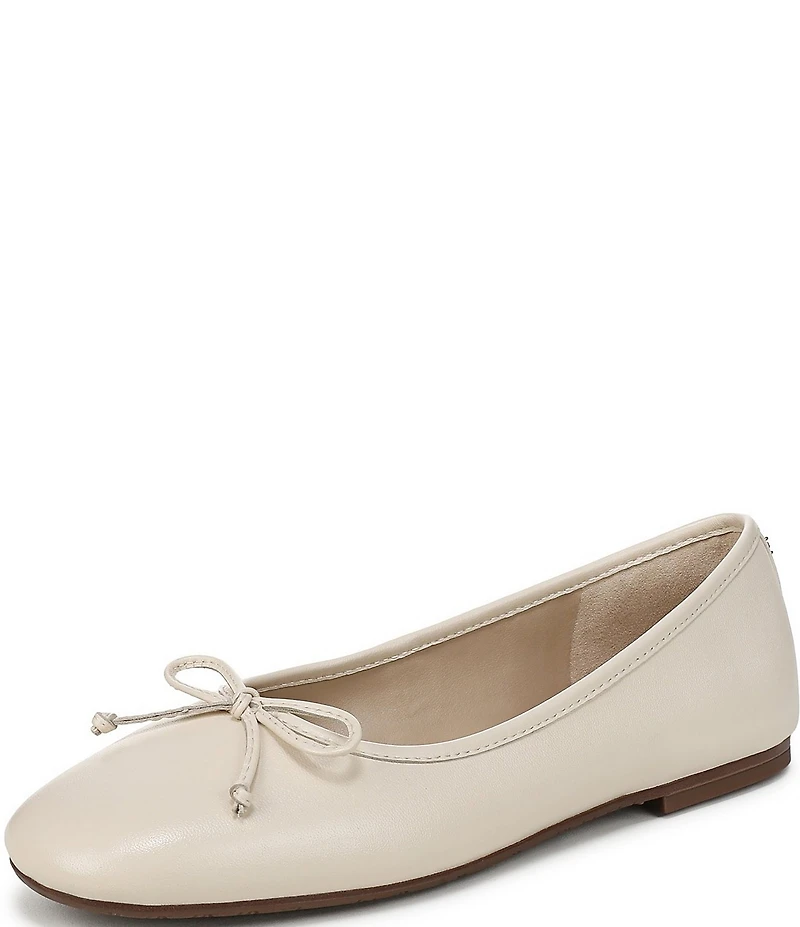 Sam Edelman Alie Leather Bow Detail Ballet Flats
