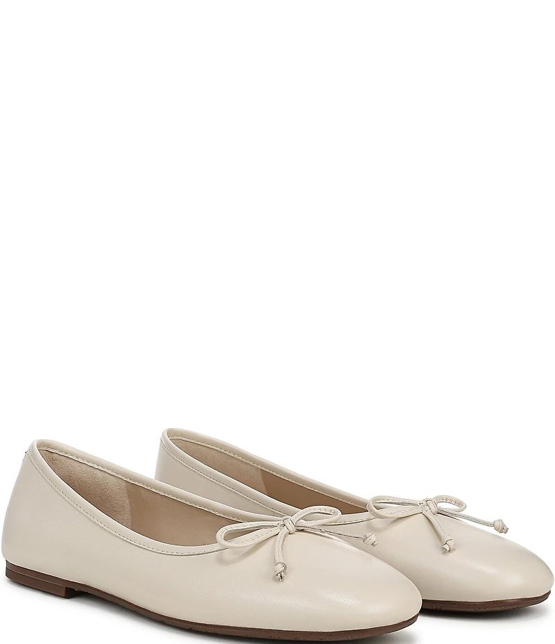 Sam Edelman Alie Leather Bow Detail Ballet Flats